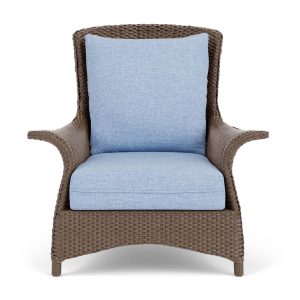 Mandalay Lloyd Loom Club Chair in Bark/Demo Skyway by Lloyd Flanders