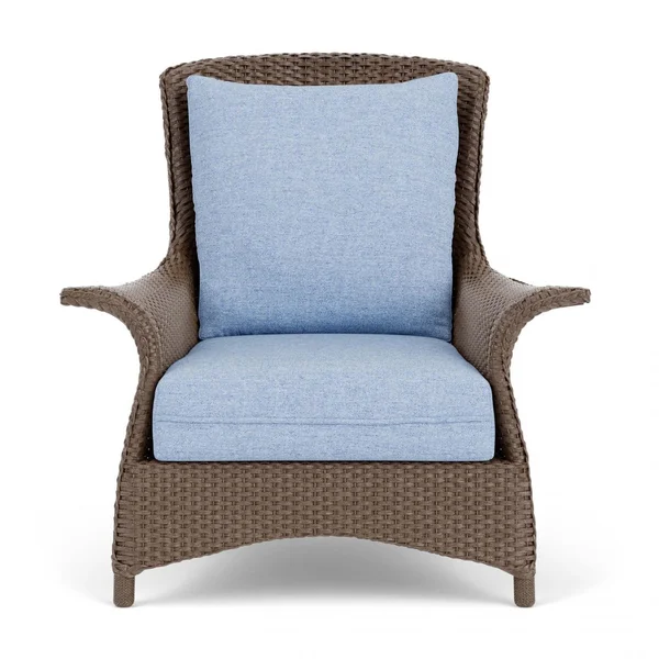 Mandalay Lloyd Loom Club Chair in Bark/Demo Skyway by Lloyd Flanders