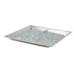 The Outdoor GreatRoom Company 24-Inch Square Propane Crystal Fire Plus Burner - Stainless Steel - CFP2424-K-DIY