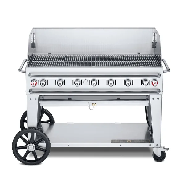 Crown Verity 48-Inch Single Inlet (50 or 100 LB Tanks Only) Rental Propane Grill Windguard Package - CV-RCB-48WGP-SI50/100
