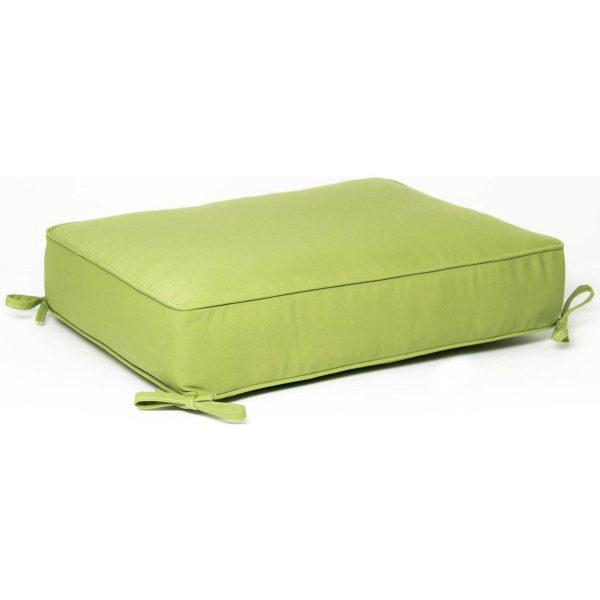 Sunbrella Canvas Ginkgo Small Outdoor Replacement Ottoman Cushion W/ Piping By BBQGuys Signature