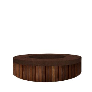 Willowlake 48 Inch Round GFRC Propane Fire Pit in Cafe by Lakeview Outdoor Designs