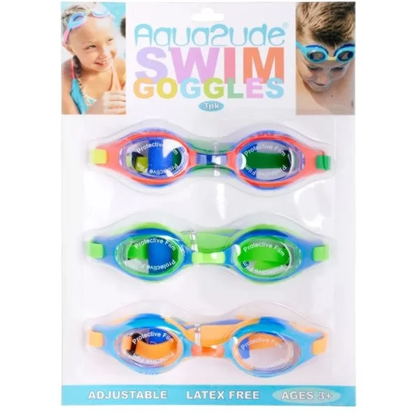 Multicolor Swim Goggles - 3-Pack