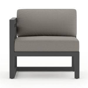 Misty Cove Aluminum Left Arm Section in Slate/Canvas Charcoal by Lakeview Outdoor Designs