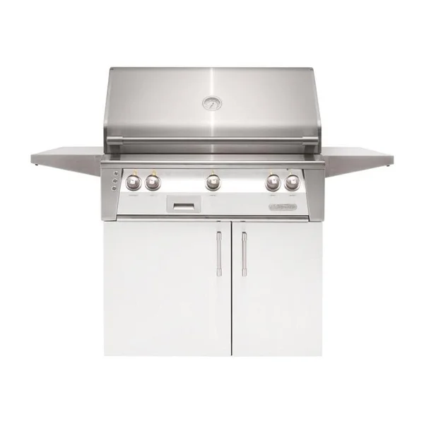 Alfresco ALXE 36-Inch Freestanding Propane Grill With Sear Zone And Rotisserie - Signal White Matte - ALXE-36SZC-LP-SM9003