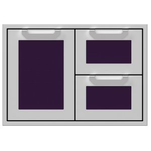 Hestan 30-Inch Double Drawer And Single Storage Door Combo - Lush - AGSDR30-PP