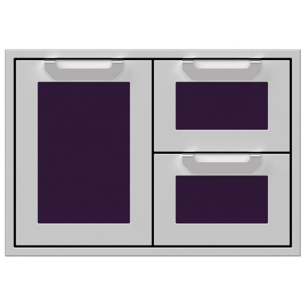 Hestan 30-Inch Double Drawer And Single Storage Door Combo - Lush - AGSDR30-PP