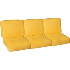 Sunbrella Canvas Buttercup 6 Piece Large Outdoor Replacement Sofa Cushion Set W/ Piping By BBQGuys Signature