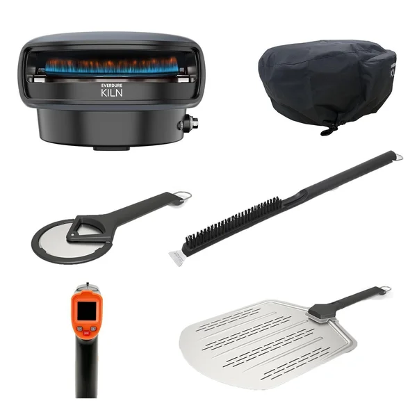 Everdure Kiln 2 Burner Natural Gas Pizza Oven - PIZZA LOVER Bundle - Graphite - EKILN2GUSNG