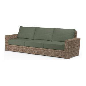Havana Wicker Sofa in Tobacco/Cast Sage by Sunset West