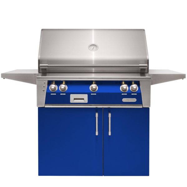 Alfresco ALXE 36-Inch Propane Grill With Rotisserie - Ultramarine Blue - ALXE-36C-LP-S5002