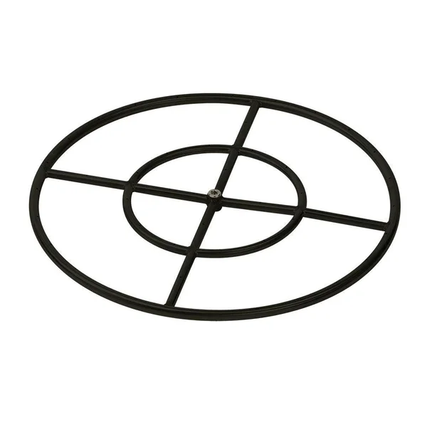 BBQGuys Signature 24-Inch Double-Ring Black Steel Natural Gas Burner W/ 1/2-Inch Inlet - BK-FR-24