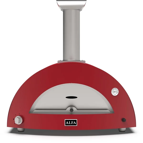 Alfa Moderno 3 Pizze Natural Gas Pizza Oven - Antique Red - FXMD-3P-MROR-U