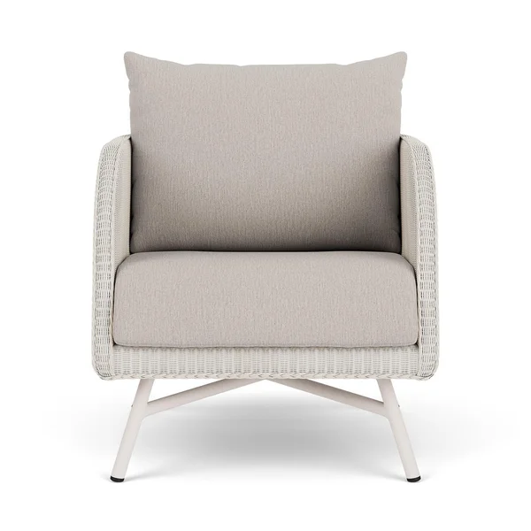 Essence Lloyd Loom Club Chair in Antique White/Remy Cloud by Lloyd Flanders
