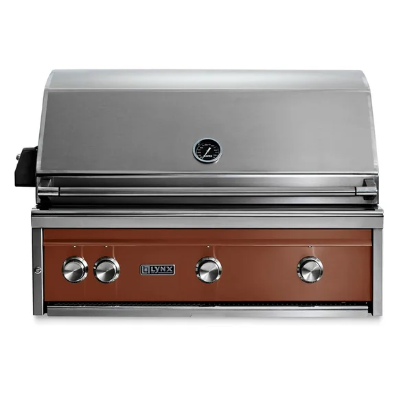 Lynx Professional 36 Inch Built-In All Infrared Trident Natural Gas Grill w/ FlameTrak & Rotisserie in Sierra - LF36ATR-SING