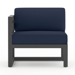 Misty Cove Aluminum Left Arm Section in Slate/Spectrum Indigo by Lakeview Outdoor Designs