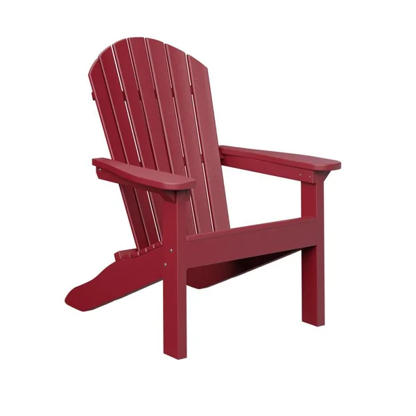 Comfo Back Recycled Plastic Adirondack in Scarlet Red by Berlin Gardens