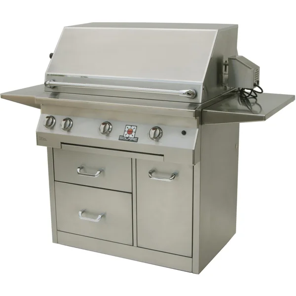 Solaire 36 Inch InfraVection Natural Gas Grill With Rotisserie On Premium Cart - SOL-AGBQ-36CXVI-NG