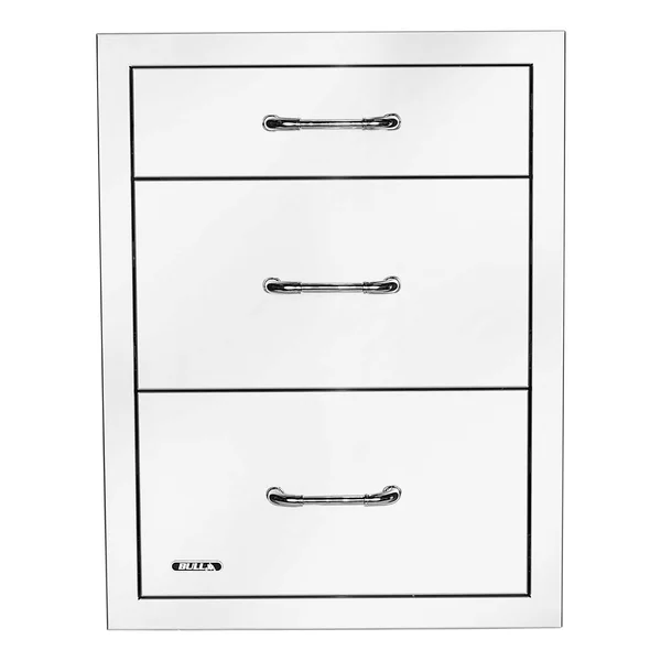 Bull 21-Inch Stainless Steel Triple Access Drawer W/ Reveal - 58120