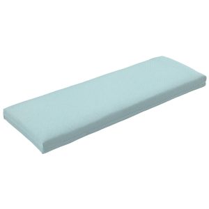 Sunbrella Canvas Glacier Large Outdoor Replacement Bench Cushion W/ Knife Edge By BBQGuys Signature