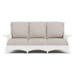 Mandalay Lloyd Loom Sofa in White/Remy Cloud by Lloyd Flanders