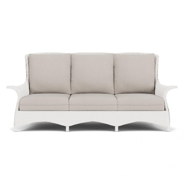 Mandalay Lloyd Loom Sofa in White/Remy Cloud by Lloyd Flanders