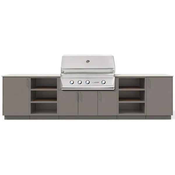 Urban Bonfire Savannah 42 Outdoor Kitchen w/ Twin Eagles Propane Grill, Danae Dekton Countertop & Clay Finish - B-Savannah-42-TwinEagles-Danae-Clay