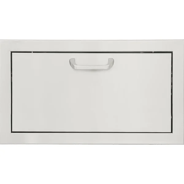 BBQGuys Signature 30 X 15-Inch Stainless Steel Single Access Drawer - Traditional