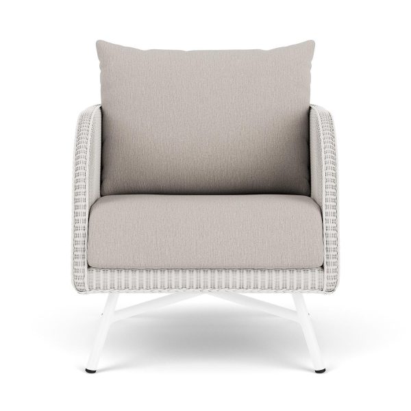 Essence Lloyd Loom Club Chair in White/Remy Cloud by Lloyd Flanders