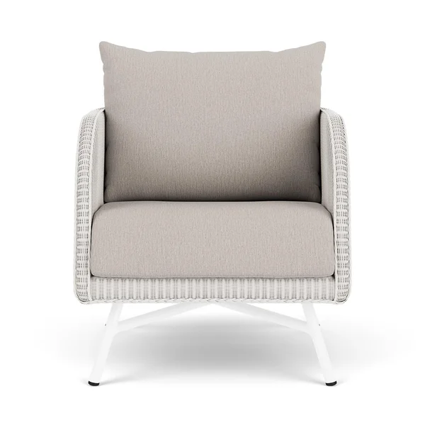 Essence Lloyd Loom Club Chair in White/Remy Cloud by Lloyd Flanders