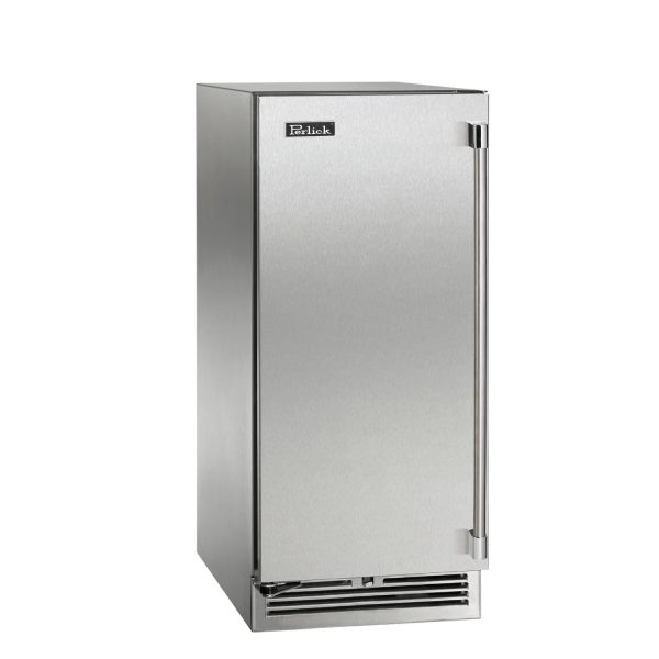 Perlick 15-Inch Signature Series Stainless Steel Outdoor Wine Reserve w/ Door Lock - Left Hinged - HP15WO-4-1LL
