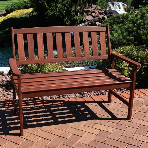 49 Inch Meranti Wood Bench w/ Teak Oil Finish by Ultimate Patio