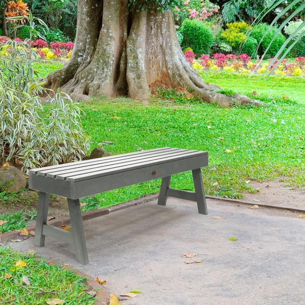 Elm Pointe 4 Ft Recycled Plastic Picnic Bench in Coastal Teak by Lakeview Outdoor Designs