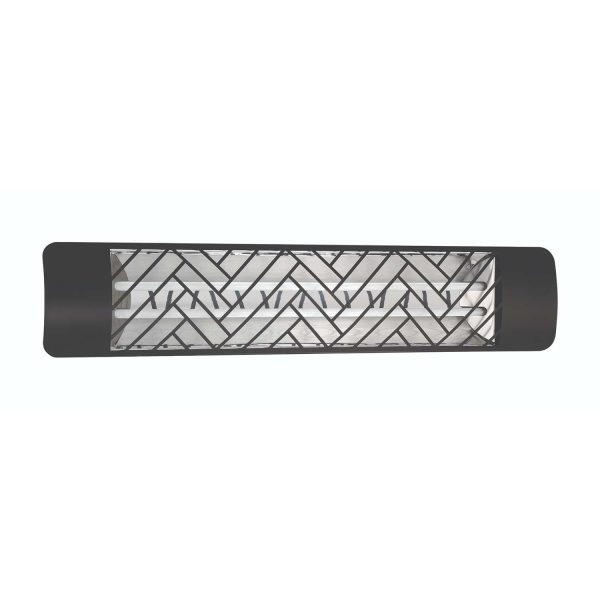 Eurofase Chevron Series 39-Inch 4000 Watt Dual Element 240V Electric Infrared Patio Heater - Black - EF40240B1