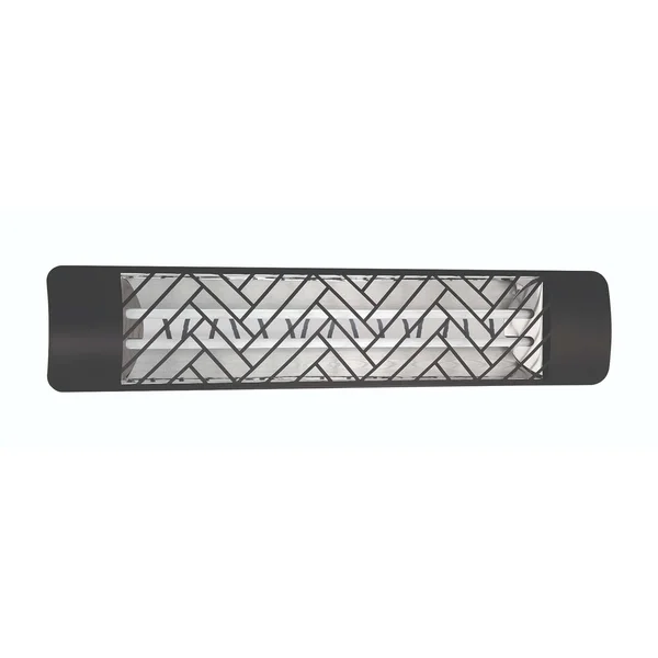 Eurofase Chevron Series 39-Inch 4000 Watt Dual Element 208V Electric Infrared Patio Heater - Black - EF40208B1