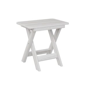 Recycled Plastic Folding End Table in Seashell by Berlin Gardens