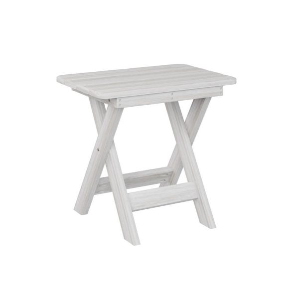 Recycled Plastic Folding End Table in Seashell by Berlin Gardens