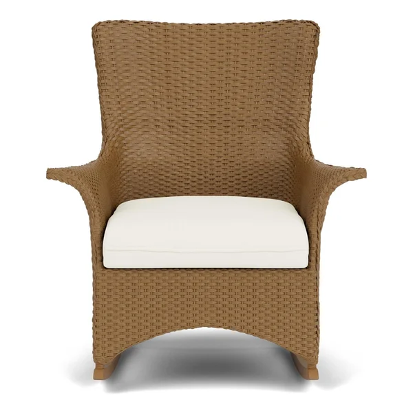 Mandalay Lloyd Loom Rocking Chair in Hickory/Sailcloth Salt by Lloyd Flanders