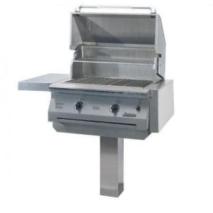 Solaire 30 Inch InfraVection Natural Gas Grill On In-Ground Post - SOL-IRBQ-30VI-IGP-NG