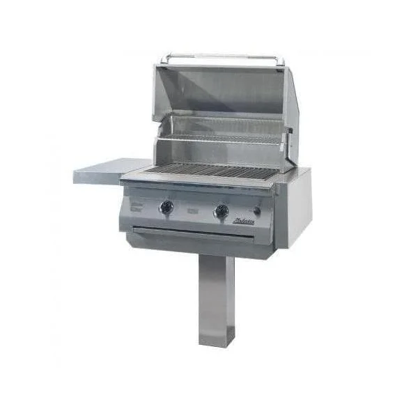 Solaire 30 Inch InfraVection Natural Gas Grill On In-Ground Post - SOL-IRBQ-30VI-IGP-NG