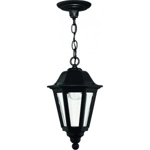 Hinkley Lighting Manor House One Light 15-Inch Outdoor Hanging Lantern - Black - 1412BK