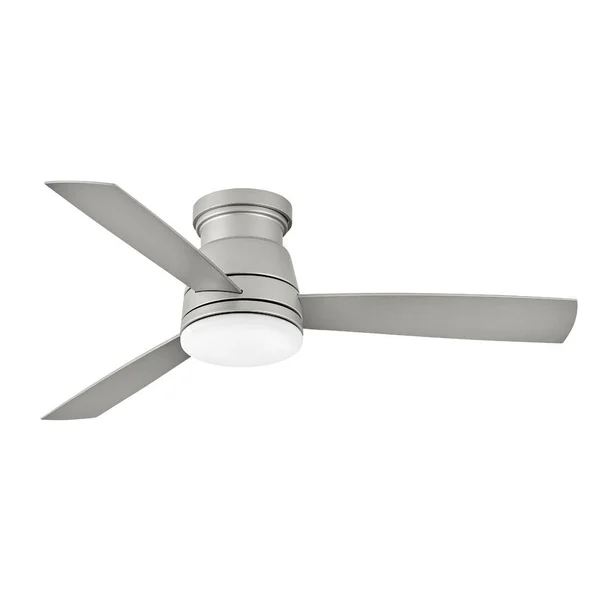 Hinkley Lighting Trey 52 Inch Indoor / Outdoor Ceiling Fan W/ LED Lighting - Brushed Nickel - 902752FBN-LWD