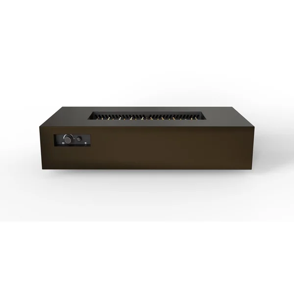 AON 72 Inch Rectangular Powder Coated Steel Natural Gas Fire Pit Table in Bronze by Warming Trends