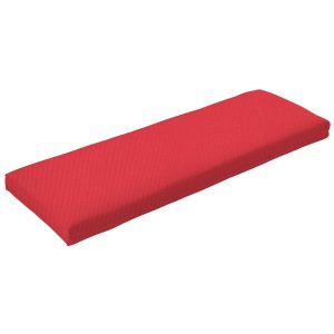 Sunbrella Canvas Jockey Red Medium Outdoor Replacement Bench Cushion W/ Knife Edge By BBQGuys Signature
