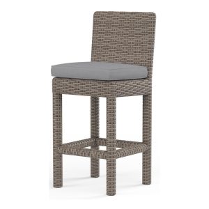 Coronado Wicker Bar Stool in Driftwood/Canvas Granite by Sunset West
