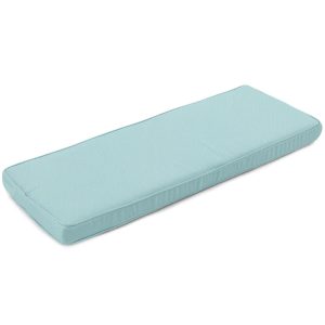 Sunbrella Canvas Glacier Large Outdoor Replacement Bench Cushion W/ Piping By BBQGuys Signature