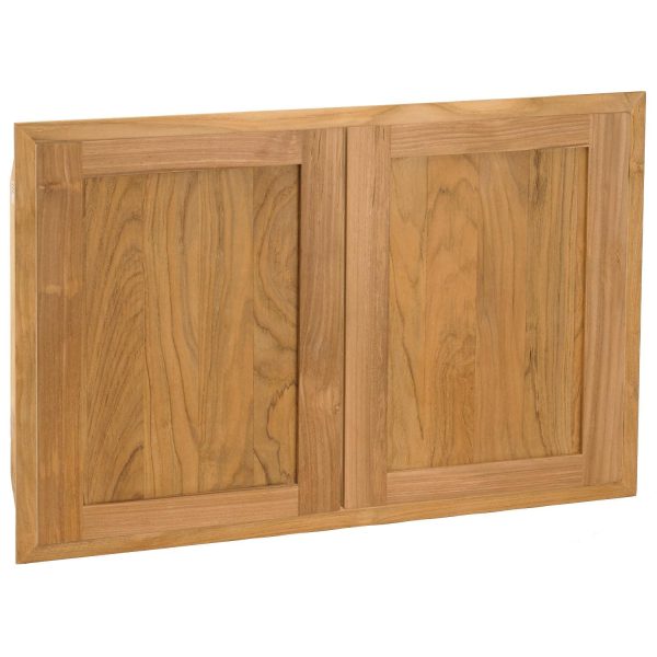 Pacific Teak Shaker 34-Inch Teak Wood Double Access Door - AD2-34S