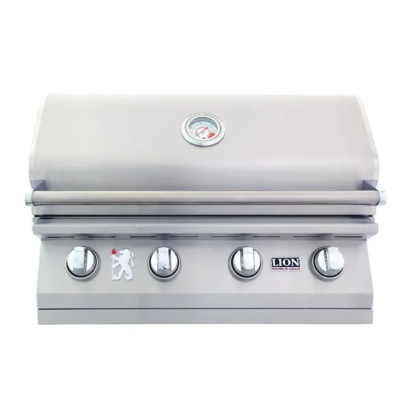 Lion L60000 32-Inch 4-Burner Stainless Steel Built-In Natural Gas Grill - 65623