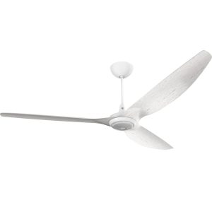 Big Ass Fans 84-Inch Haiku Ceiling Fan Universal Mount W/12-Inch Downrod & Downlight in White/Driftwood - MK-HK4-071906A259F772G10I12S2