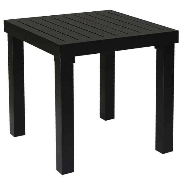 Monterey 23 Inch Square Aluminum End Table in Aged Black by Sunset West